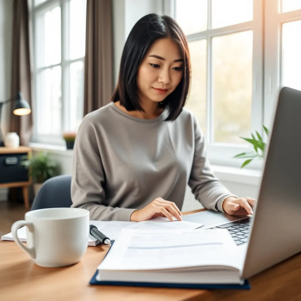 Persoon die spaardoelen instelt en financieel plan maakt