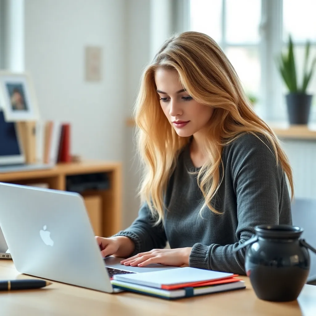 Persoon die rustig een budget plant aan bureau met laptop en notitieboek